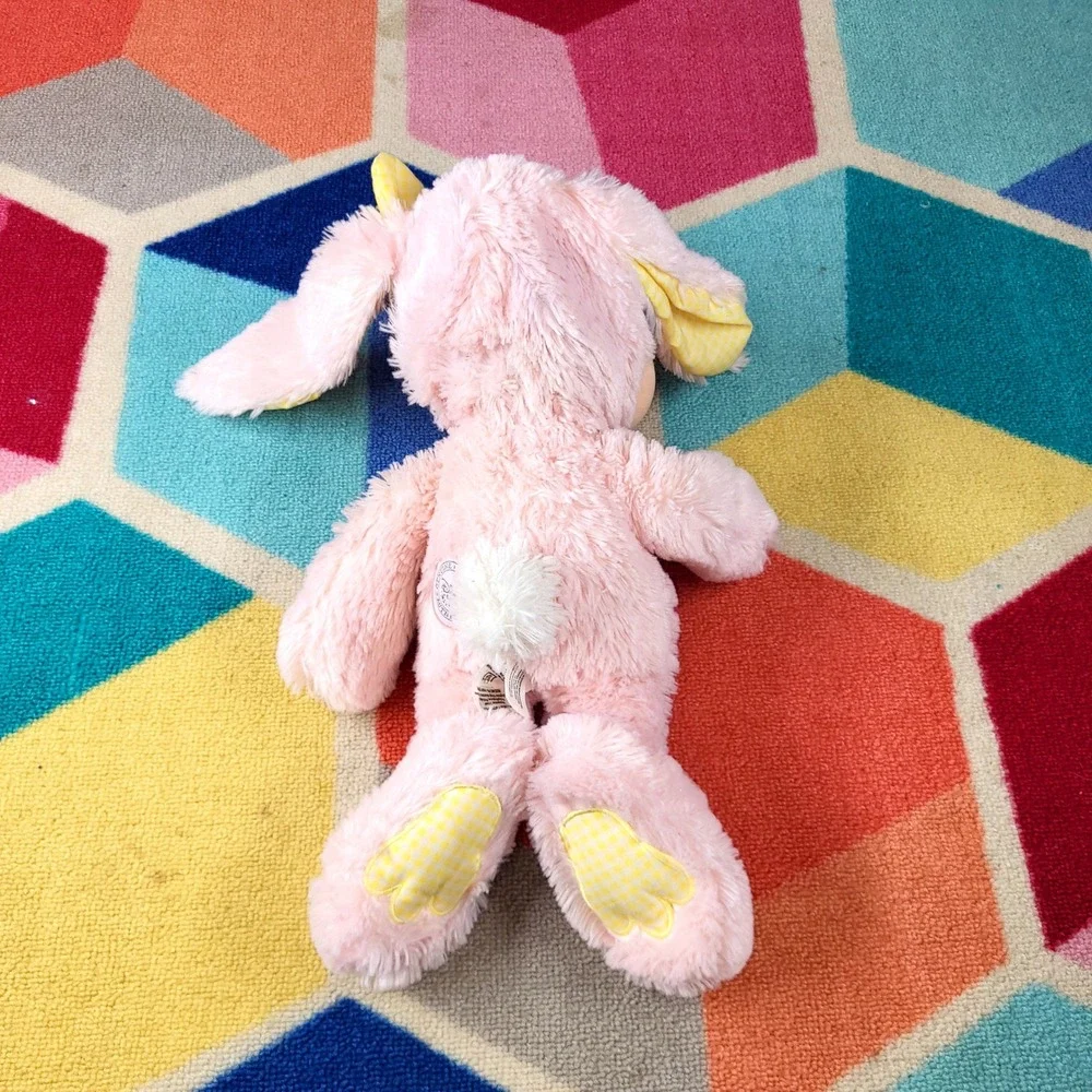 Disney Minnie Mouse Easter Bunny Rabbit Plush Pink‎ Gingham Bow Stuffed Animal